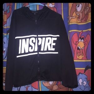 Forever 21 Mesh Cropped Hoodie